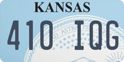 KS license plate 410IQG
