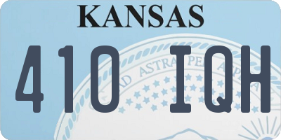 KS license plate 410IQH