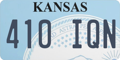 KS license plate 410IQN