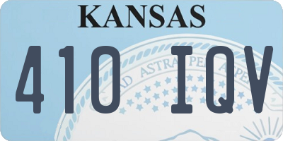 KS license plate 410IQV