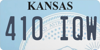 KS license plate 410IQW