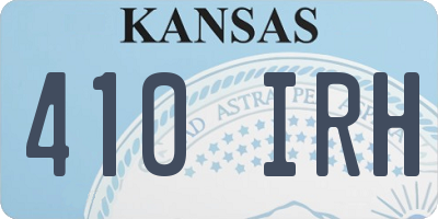 KS license plate 410IRH