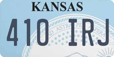KS license plate 410IRJ