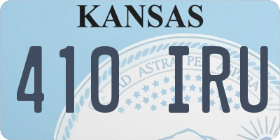 KS license plate 410IRU