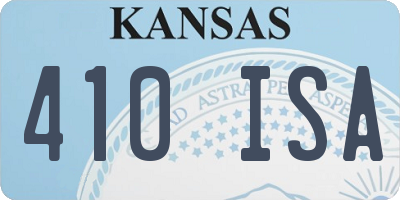 KS license plate 410ISA