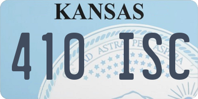KS license plate 410ISC