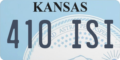 KS license plate 410ISI