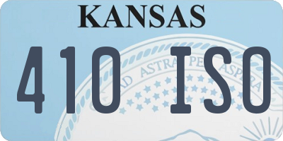 KS license plate 410ISO