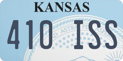 KS license plate 410ISS