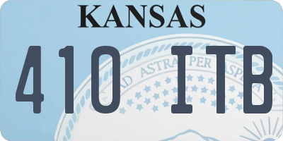 KS license plate 410ITB