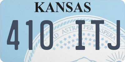 KS license plate 410ITJ