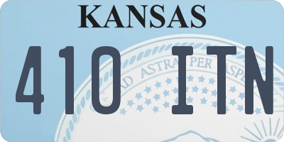 KS license plate 410ITN