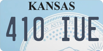 KS license plate 410IUE