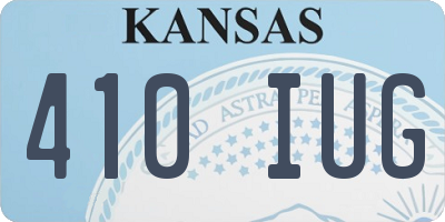 KS license plate 410IUG
