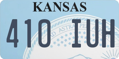 KS license plate 410IUH
