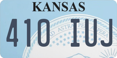 KS license plate 410IUJ