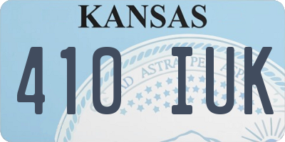 KS license plate 410IUK