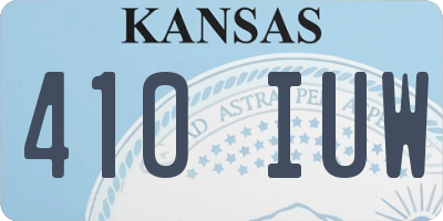 KS license plate 410IUW
