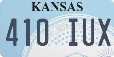 KS license plate 410IUX