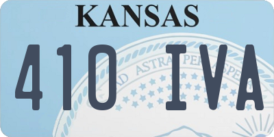 KS license plate 410IVA