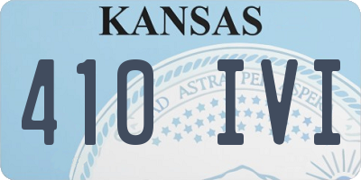 KS license plate 410IVI