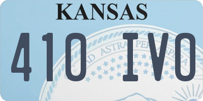 KS license plate 410IVO