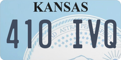 KS license plate 410IVQ