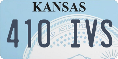 KS license plate 410IVS