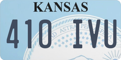 KS license plate 410IVU