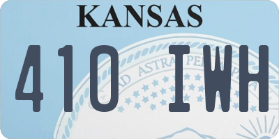 KS license plate 410IWH