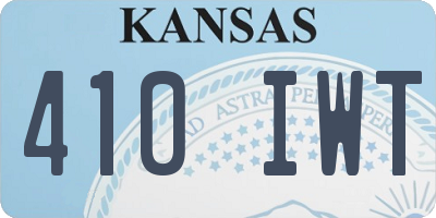 KS license plate 410IWT