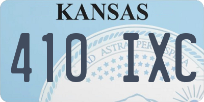 KS license plate 410IXC