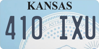 KS license plate 410IXU
