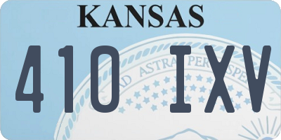 KS license plate 410IXV
