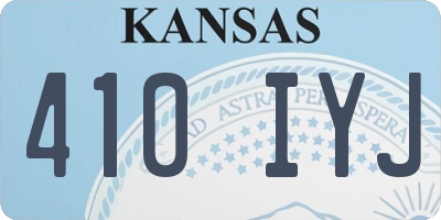 KS license plate 410IYJ