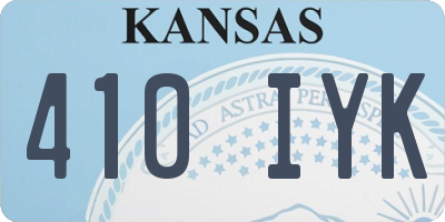 KS license plate 410IYK