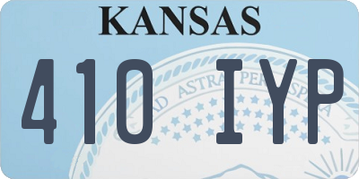 KS license plate 410IYP