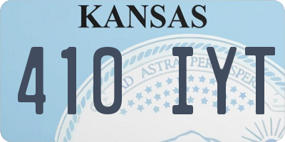KS license plate 410IYT