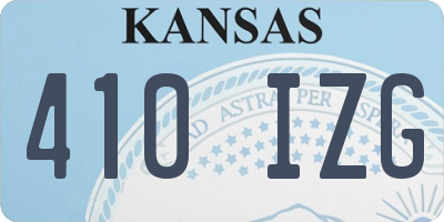 KS license plate 410IZG