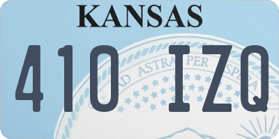 KS license plate 410IZQ