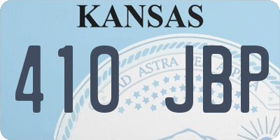 KS license plate 410JBP