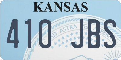 KS license plate 410JBS