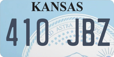 KS license plate 410JBZ