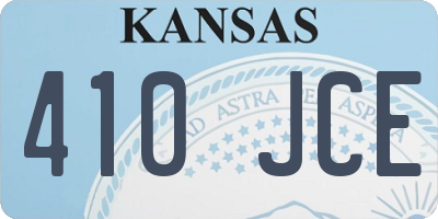 KS license plate 410JCE