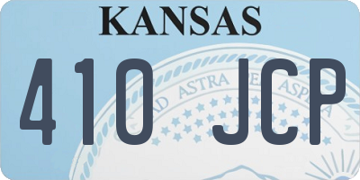 KS license plate 410JCP