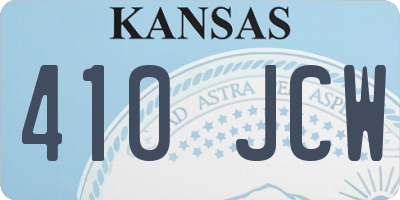 KS license plate 410JCW