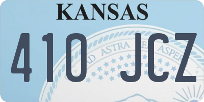 KS license plate 410JCZ