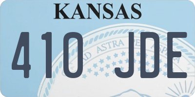 KS license plate 410JDE