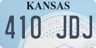 KS license plate 410JDJ