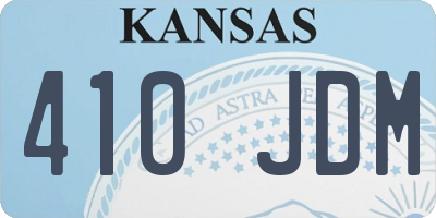 KS license plate 410JDM